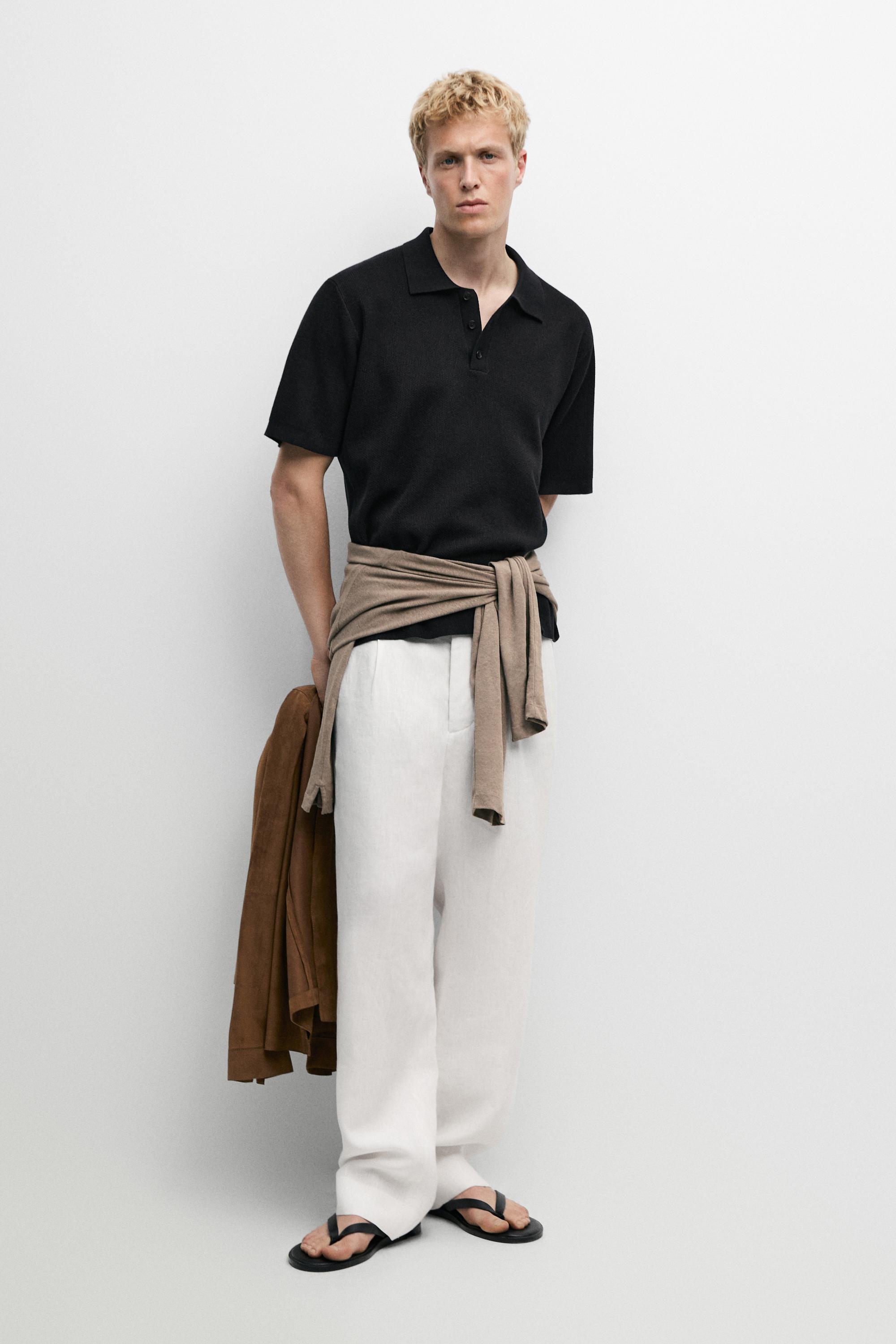Polo texturé 100 % coton